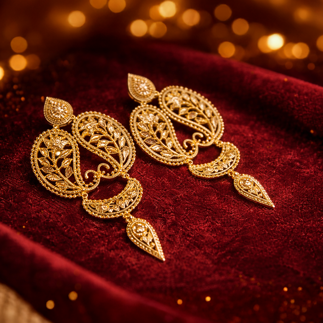 Traditional Kalke-Half-Chand Earrings