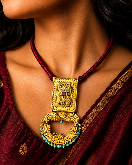 Jora Mayur Pendant with Pearls