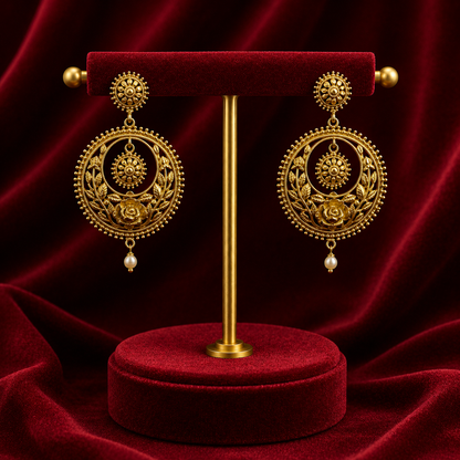 Golap Earrings with Pearls Drop