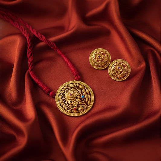 Traditional Golap Dhal Pendant Set