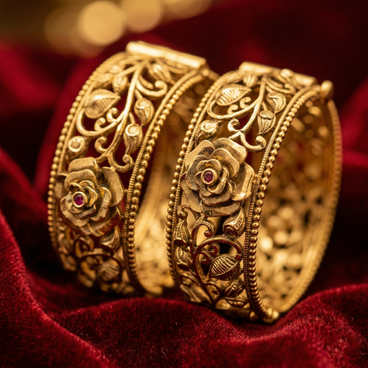 Traditional Golap Pan-Pata Farpo Chur with Red Stone