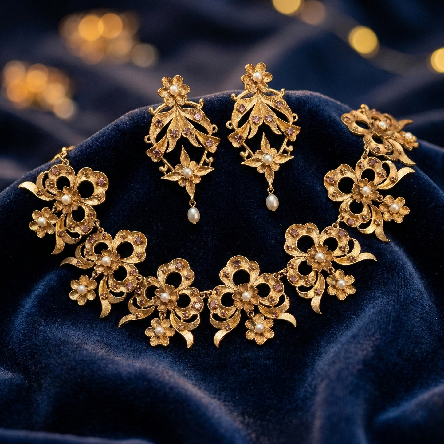 Victorian Styled Half Kolke Necklace Set